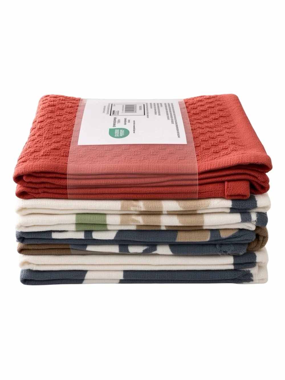 The Big One Printed Terry Dishcloths 10 Pack Paw Print & Solids
